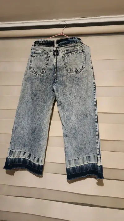 Jeans anchos deslavados azules - miniatura 2