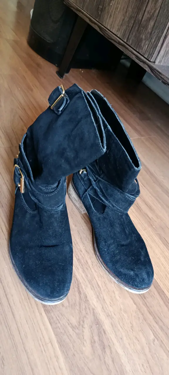 Botines negros de gamuza - 2