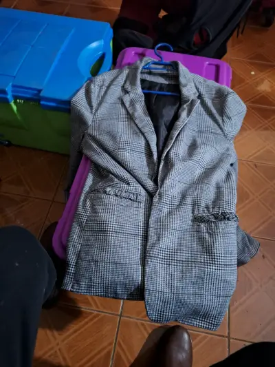 Blazer a cuadros gris - miniatura 1