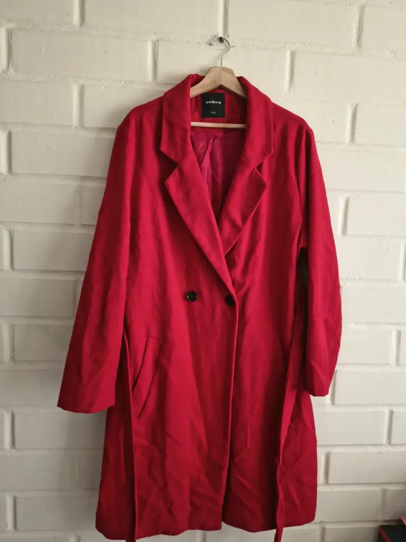 Abrigo rojo largo Zebra XL - XXL - 4