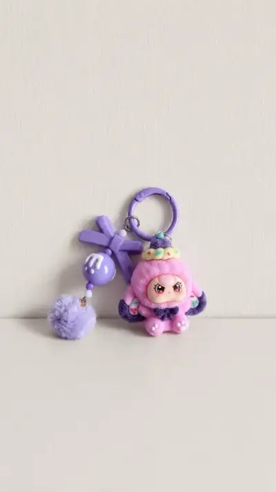 Llavero peluche morado - miniatura 3