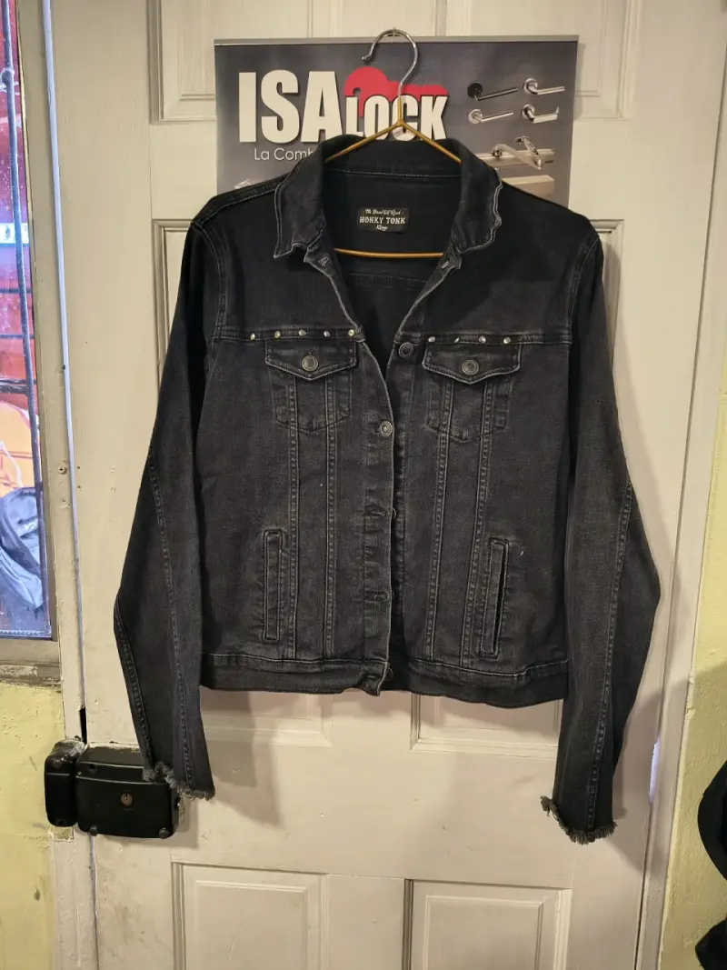 Chaqueta de mezclilla negra - 1