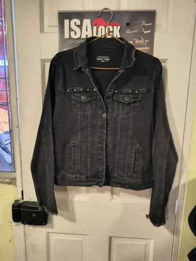 Chaqueta de mezclilla negra - miniatura 1