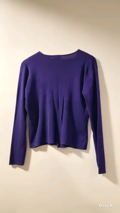 Suéter morado de punto talla M - miniatura 3