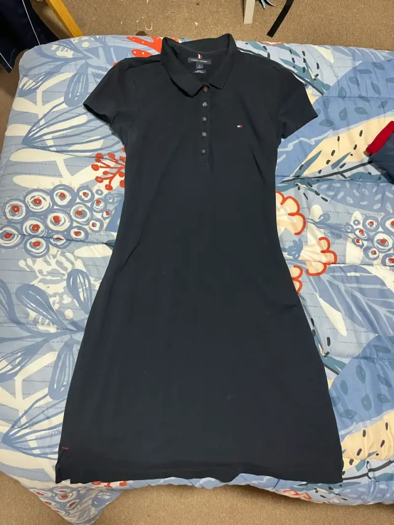 Vestido polo azul marino tommy original