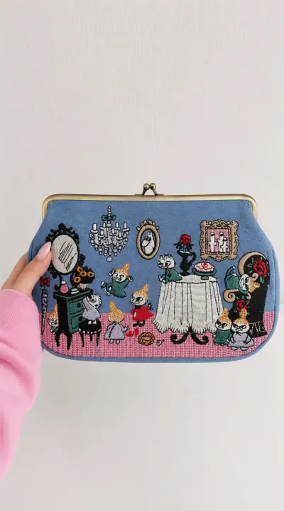 Cartera bordada moomin - miniatura 1
