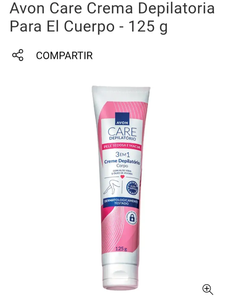 Crema depilatoria Avon Care 125g