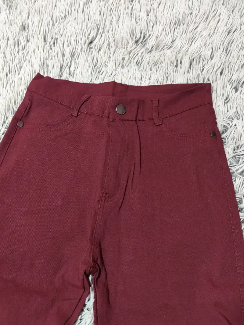 Pantalones burdeos clásicos - 2