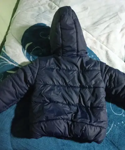 Parka azul marino con capucha talla 24 meses - miniatura 1