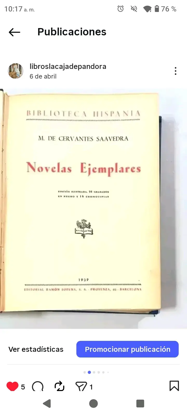 Libro 'Novelas Ejemplares' de colección - 2