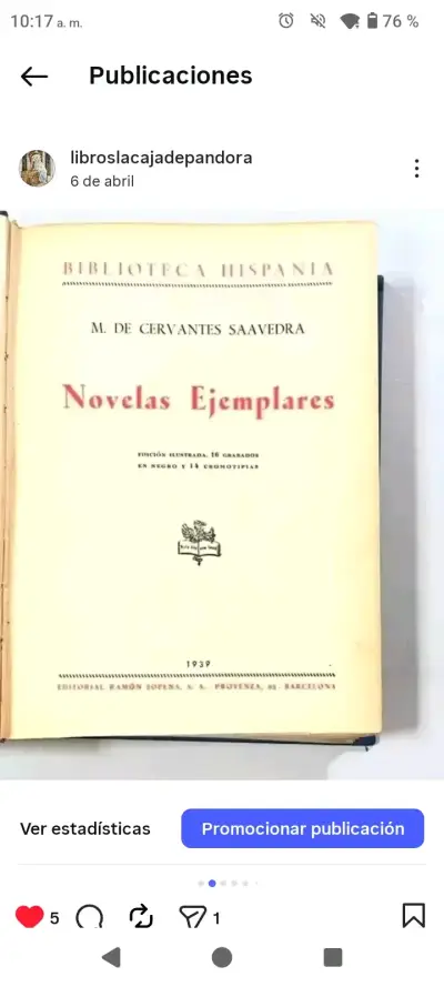 Libro 'Novelas Ejemplares' de colección - miniatura 2