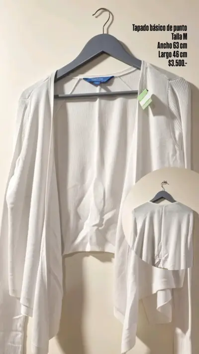 Cardigan blanco básico M - miniatura 1