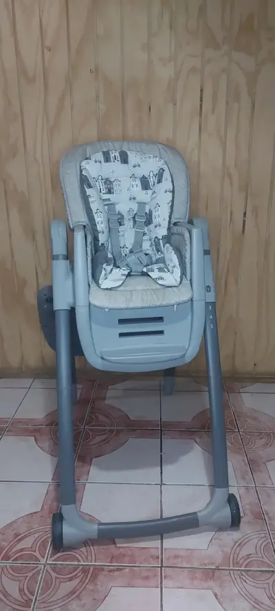 Silla de comer infantil gris joie - miniatura 2