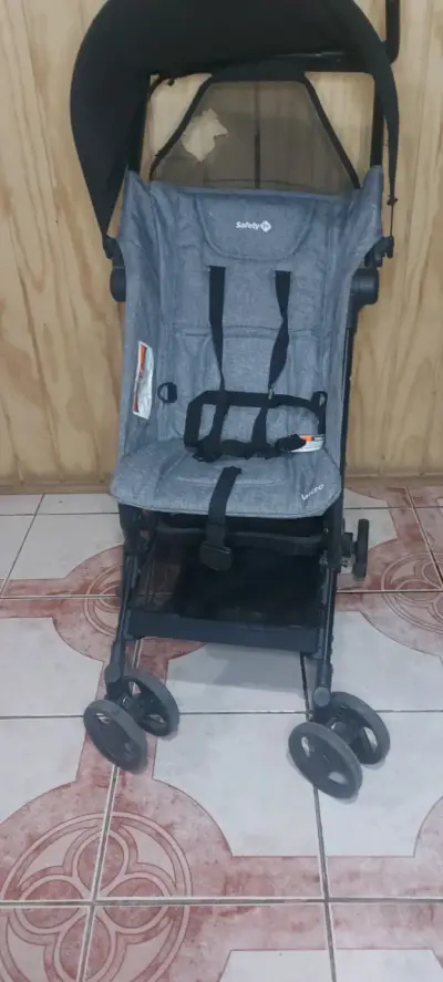 Coche paragua negro plegable - miniatura 6