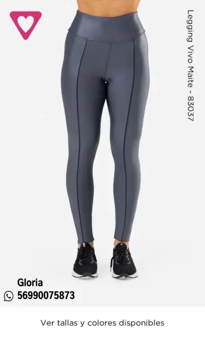 Leggings gris oscuro deportivos - miniatura 1