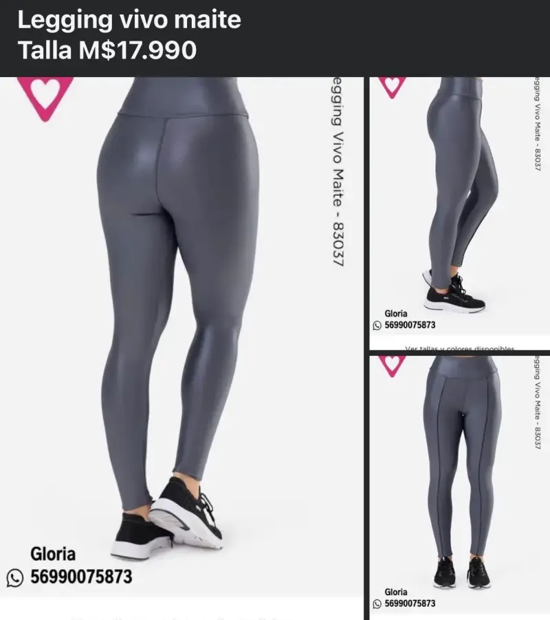 Leggings gris oscuro deportivos - 2