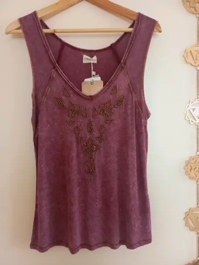 Polera sin mangas morada - miniatura 1