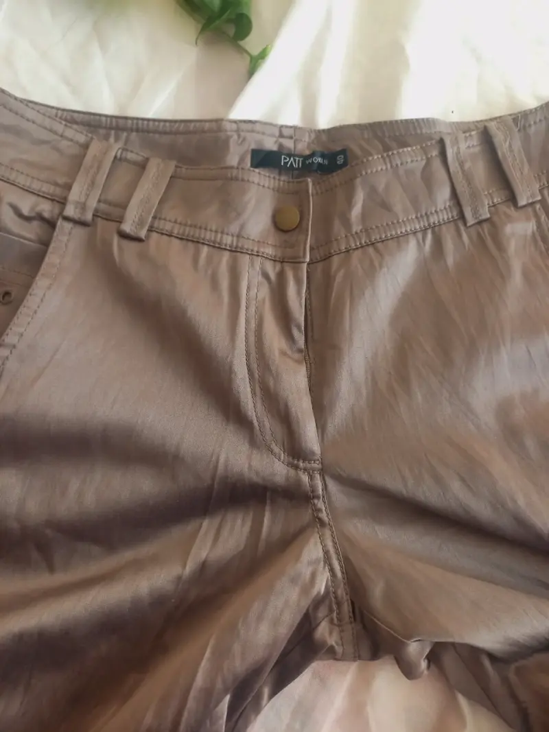 Pantalón satinado marrón - 2