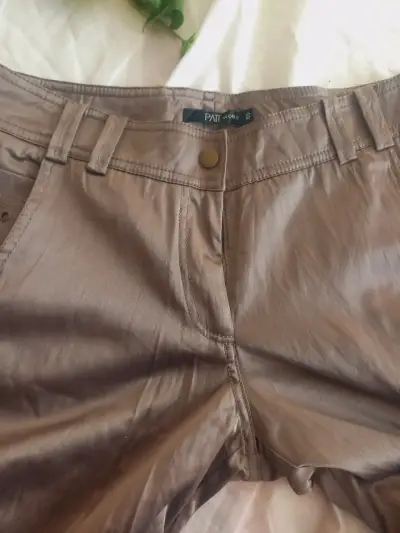 Pantalón satinado marrón - miniatura 2