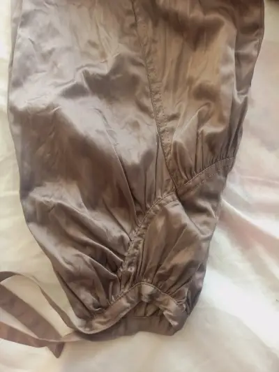 Pantalón satinado marrón - miniatura 3