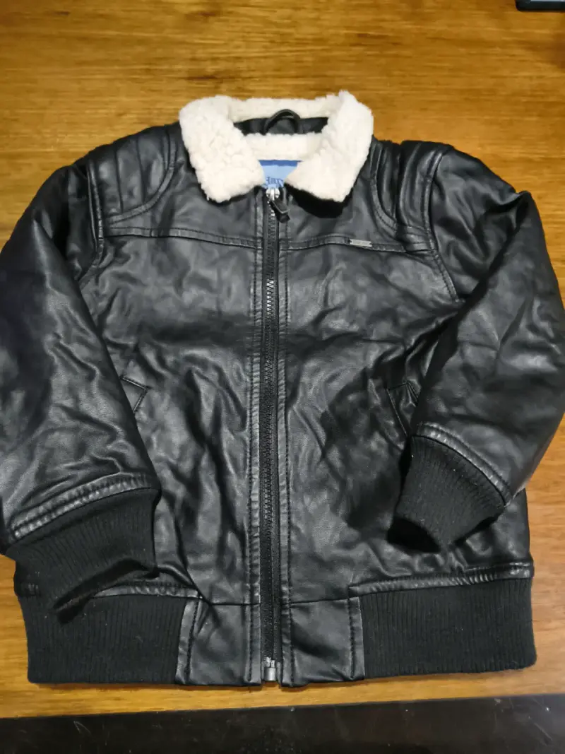 Chaqueta bomber cuero sintético - 1