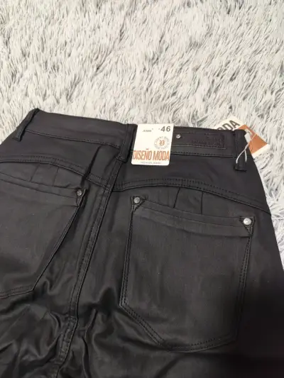 Jeans engomados negros T 46 - miniatura 1