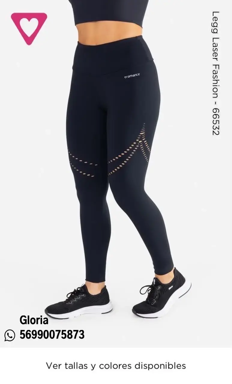 Leggings negros con diseño láser