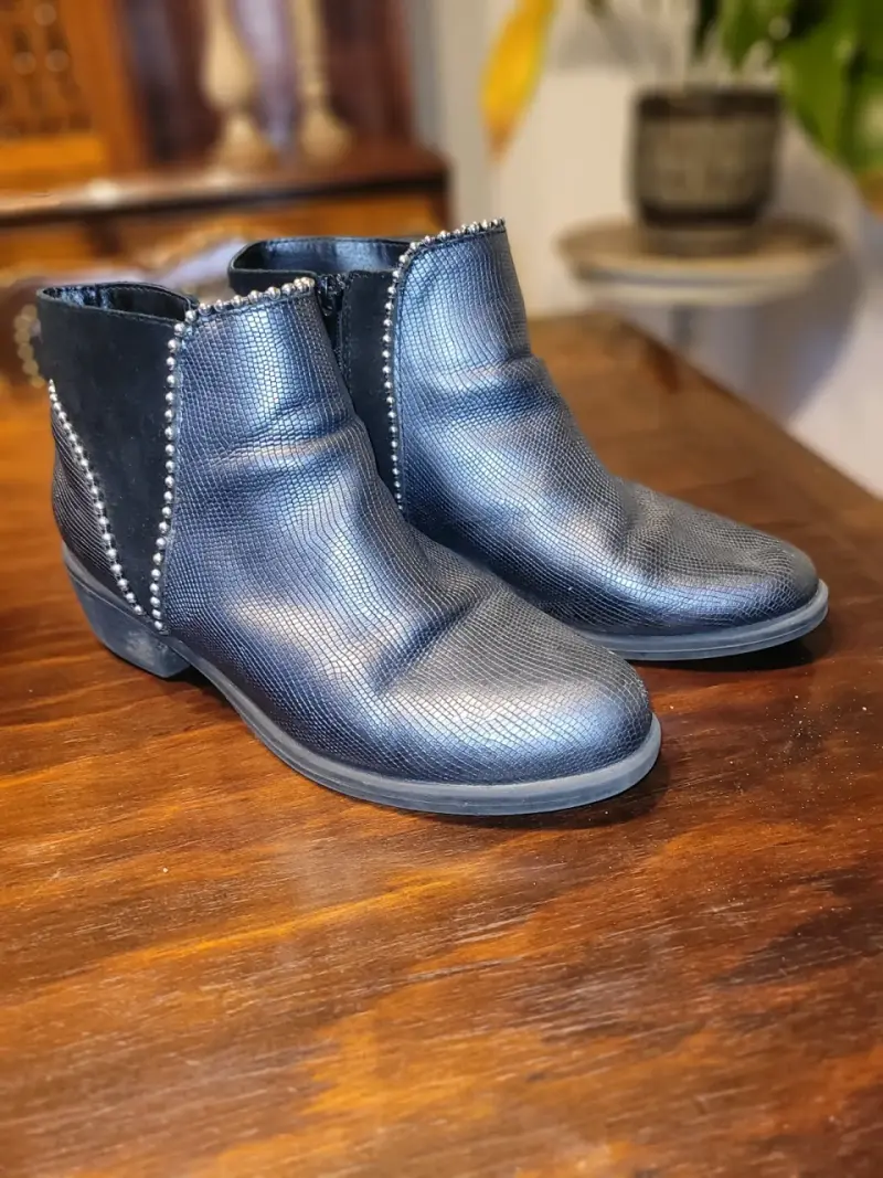 Botines negros con textura - 2