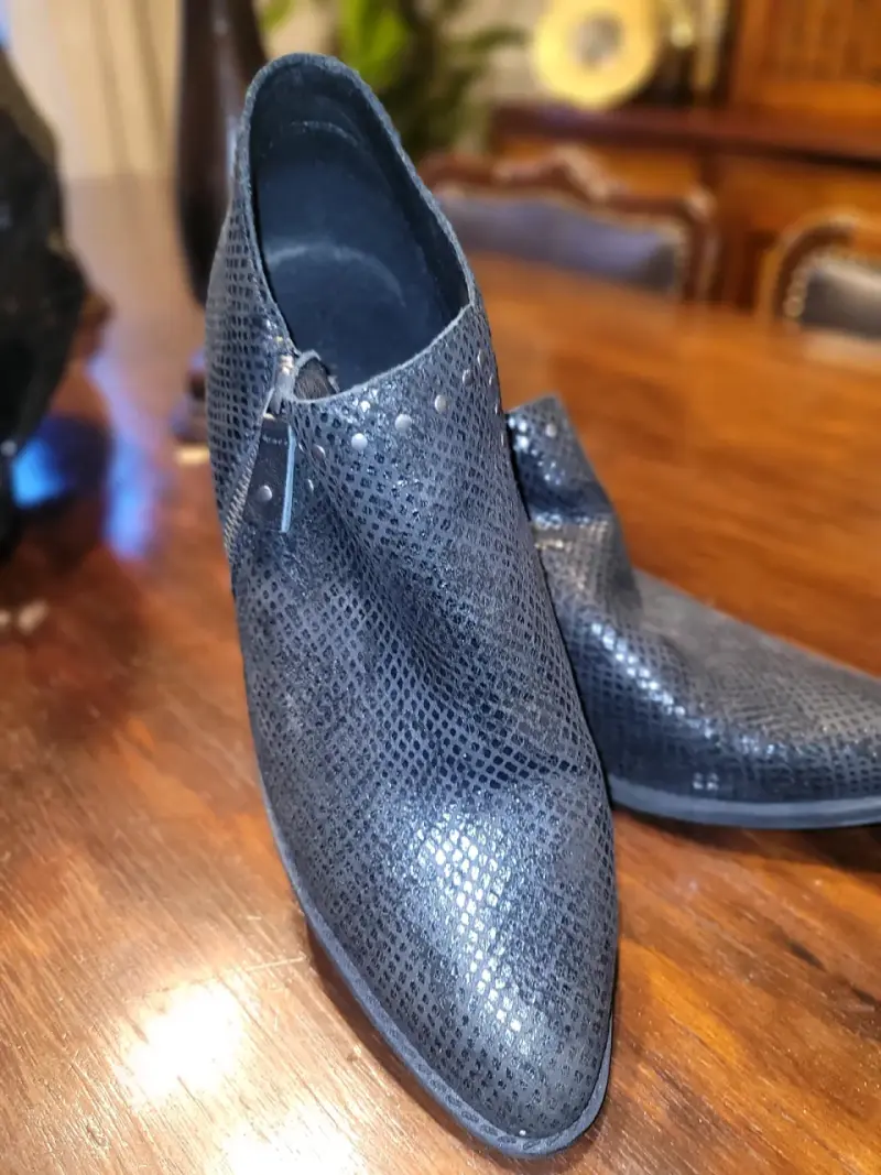Botines negros con textura - 2