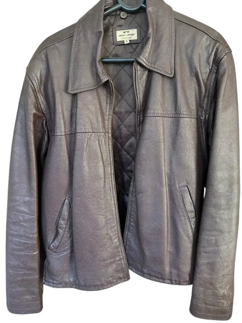 Chaqueta de cuero marrón Jack & Jones - 1