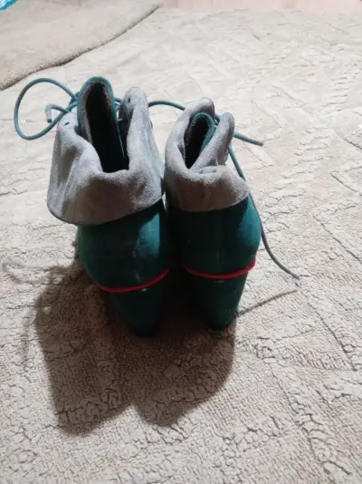 Botines mujer verde y gris - miniatura 2