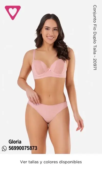 Conjunto lencería rosado - miniatura 1