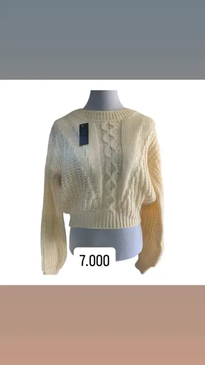 Sweater beige de lana nuevo - miniatura 1