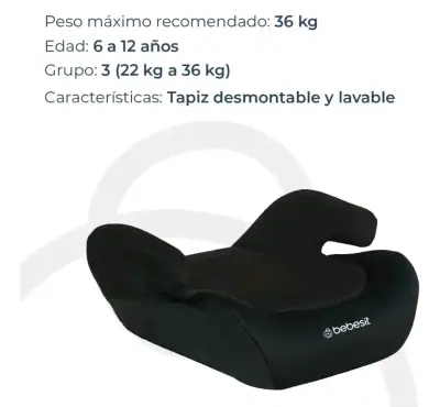 Asiento elevador Bebesit negro - miniatura 1