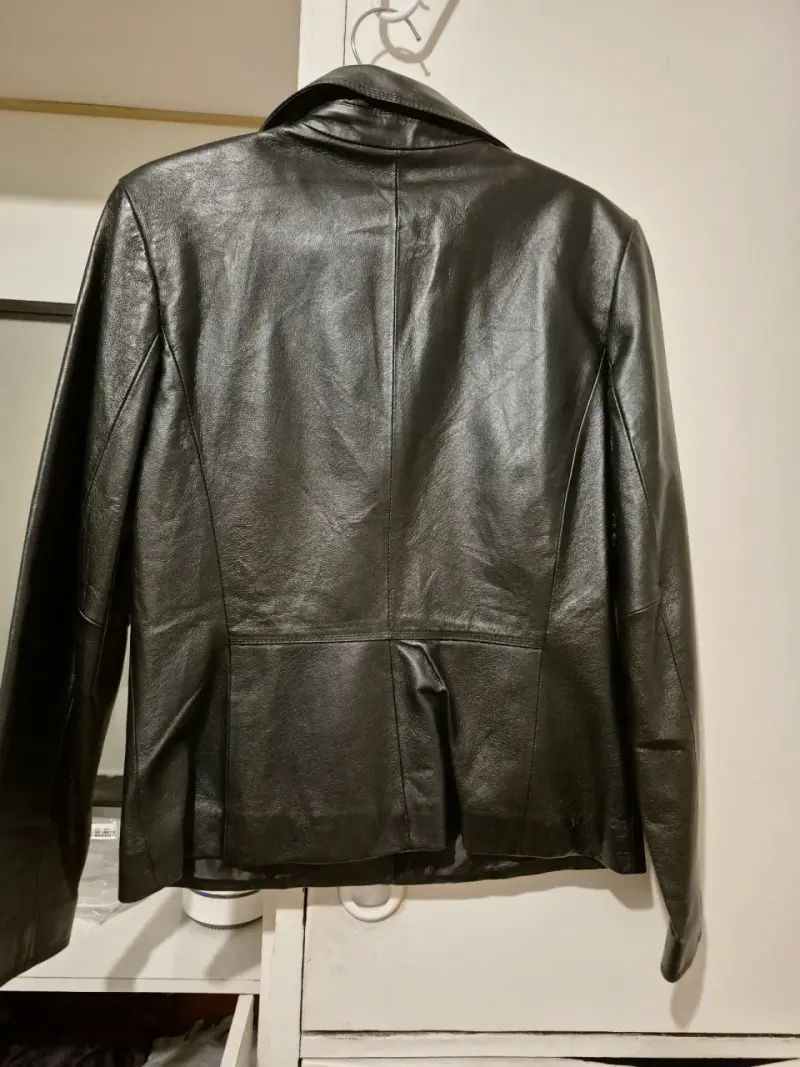 Blazer negro de cuero Venus - 3