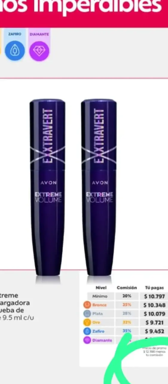 Máscara Avon Extraver Volume