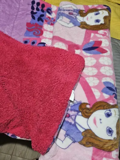 Manta infantil princesa rosa - miniatura 1