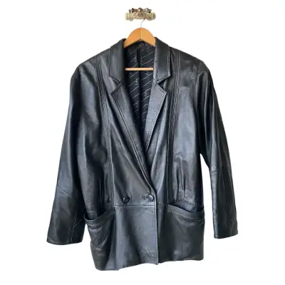 Chaqueta de cuero Vintage talla 42 - miniatura 1