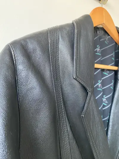 Chaqueta de cuero Vintage talla 42 - miniatura 2