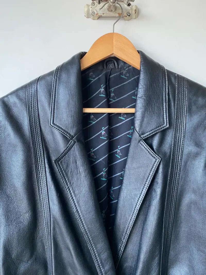 Chaqueta de cuero Vintage talla 42 - 3