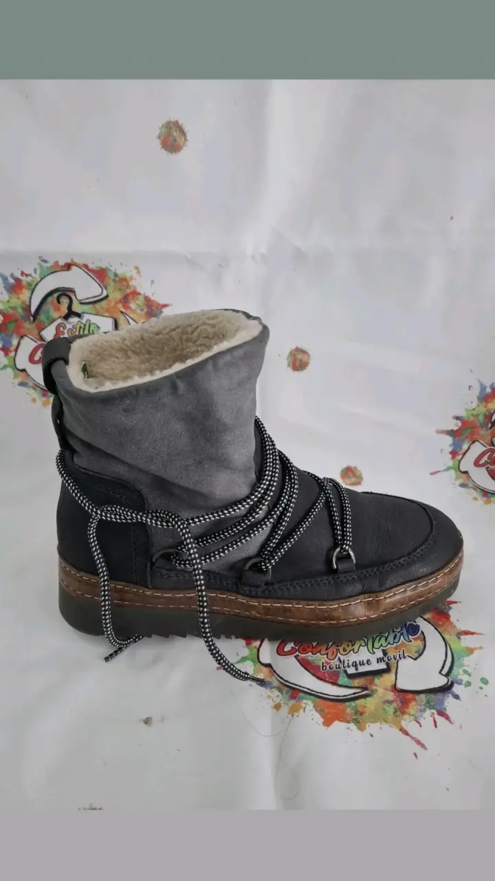 Botas de cuero  invierno  azul talla 39 - 4