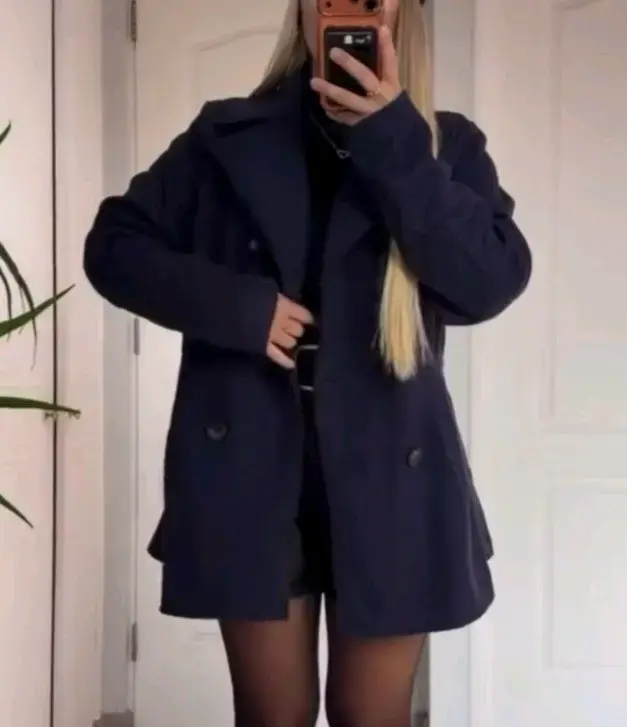 Abrigo azul marino mujer