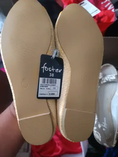 Chalas amarillas de mujer casual Foster talla 38 - miniatura 3