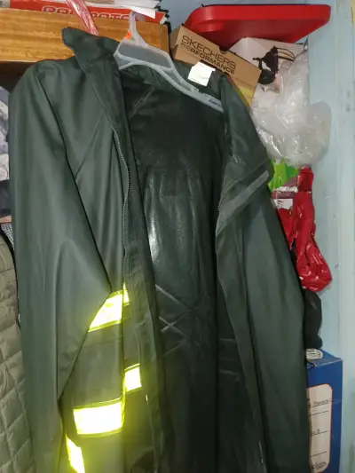Chaqueta y pantalón para la lluvia reflectante L - miniatura 1