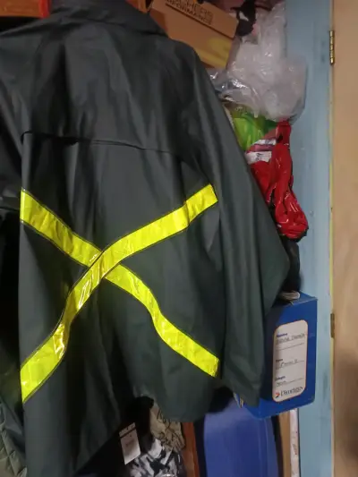 Chaqueta y pantalón para la lluvia reflectante L - miniatura 3