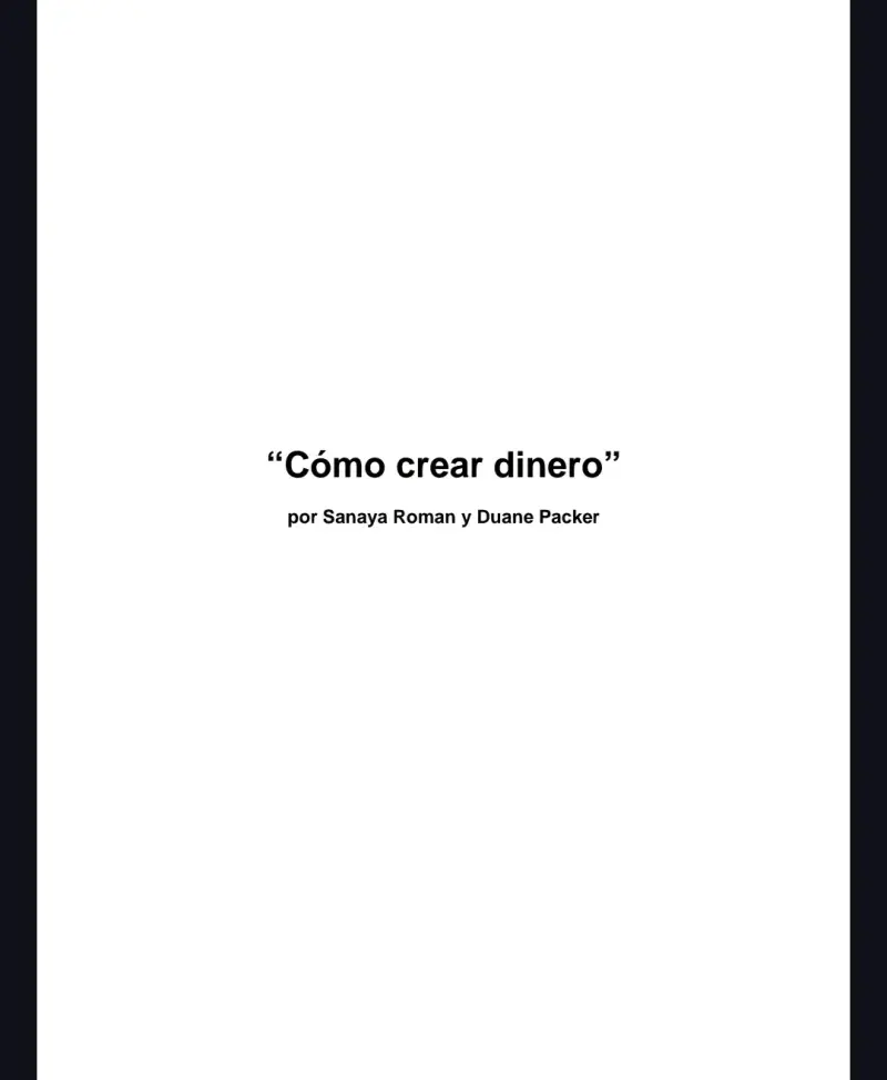 Libro Cómo Crear Dinero