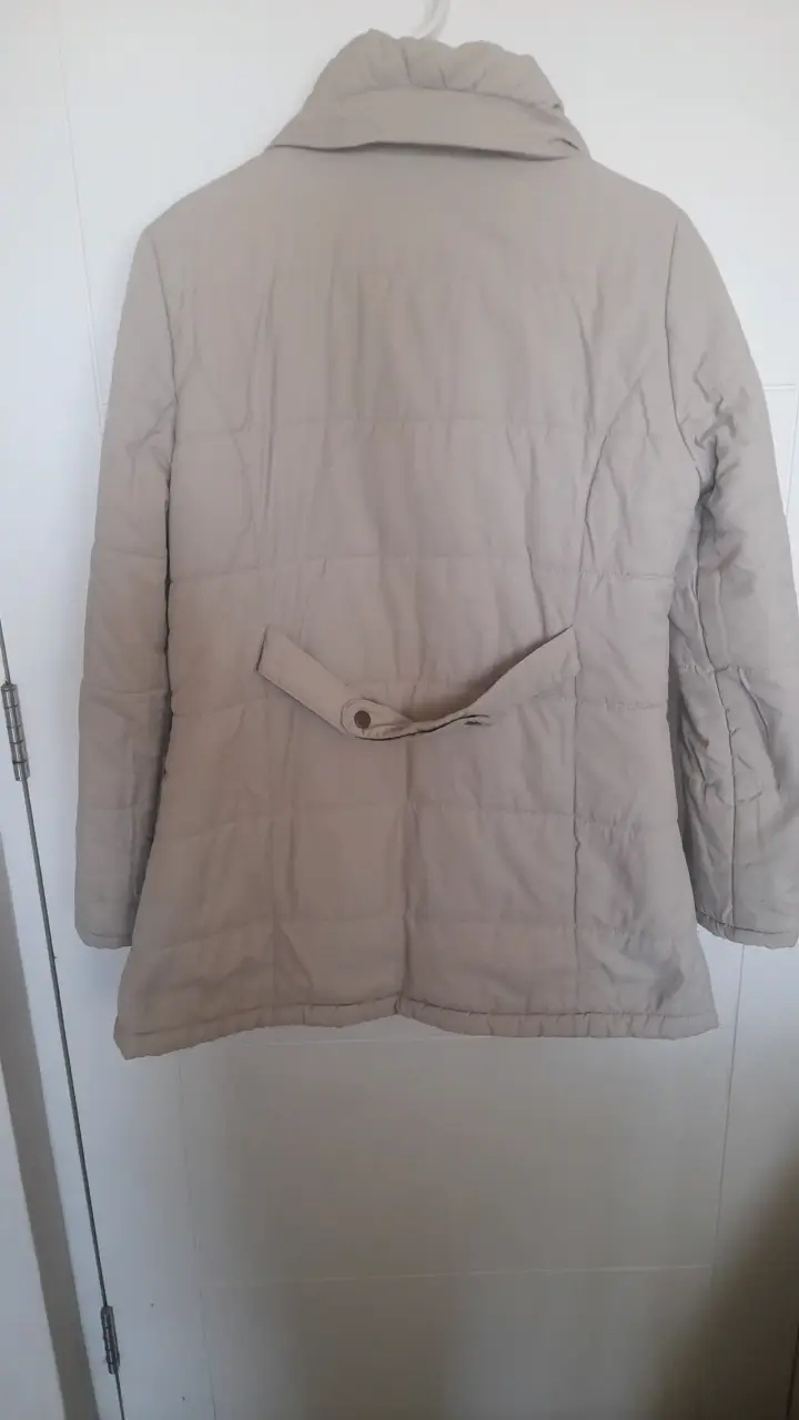 Parka tipo abrigo acolchada beige - 2