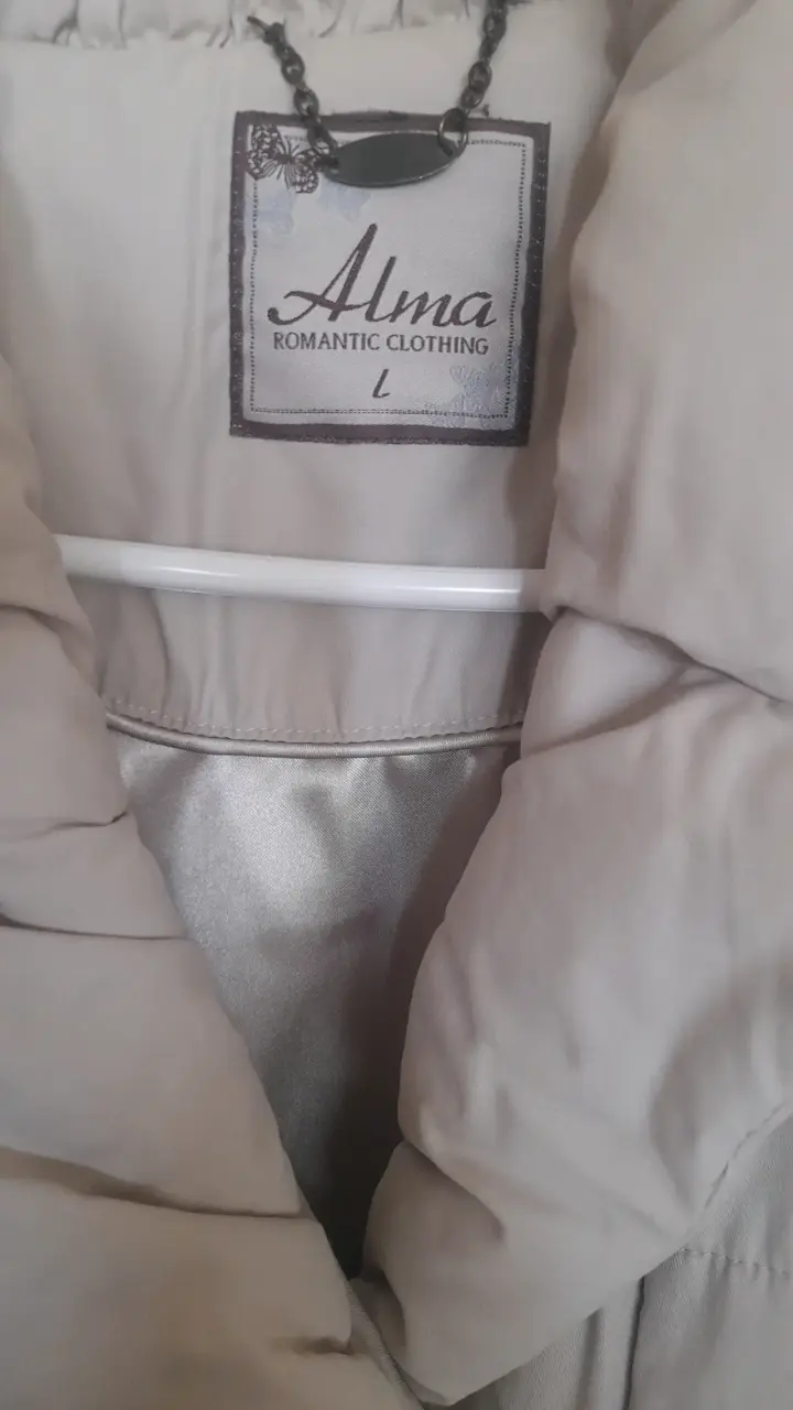 Parka tipo abrigo acolchada beige - 3