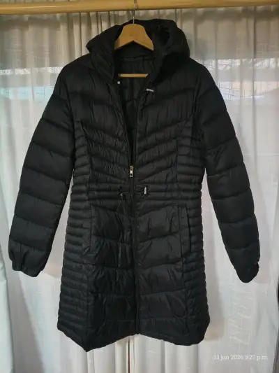 Parka larga negro - miniatura 1