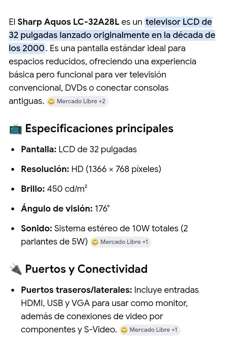 Televisor Sharp Aquos 32 pulgadas - 3